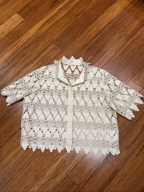 Frame Lace Button-Up Shirt XL LIKE NEW